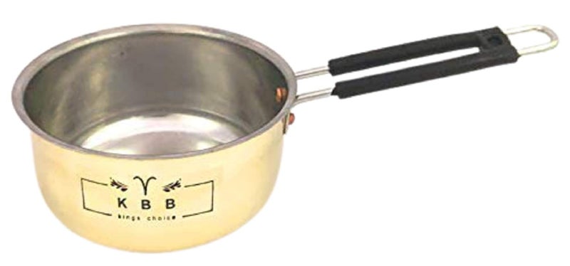 KBB Brass Platinum Sauce PANTea PAN Inner Kalai with Steel Handle with BACKLERET Pipe 1 NO - Image 1