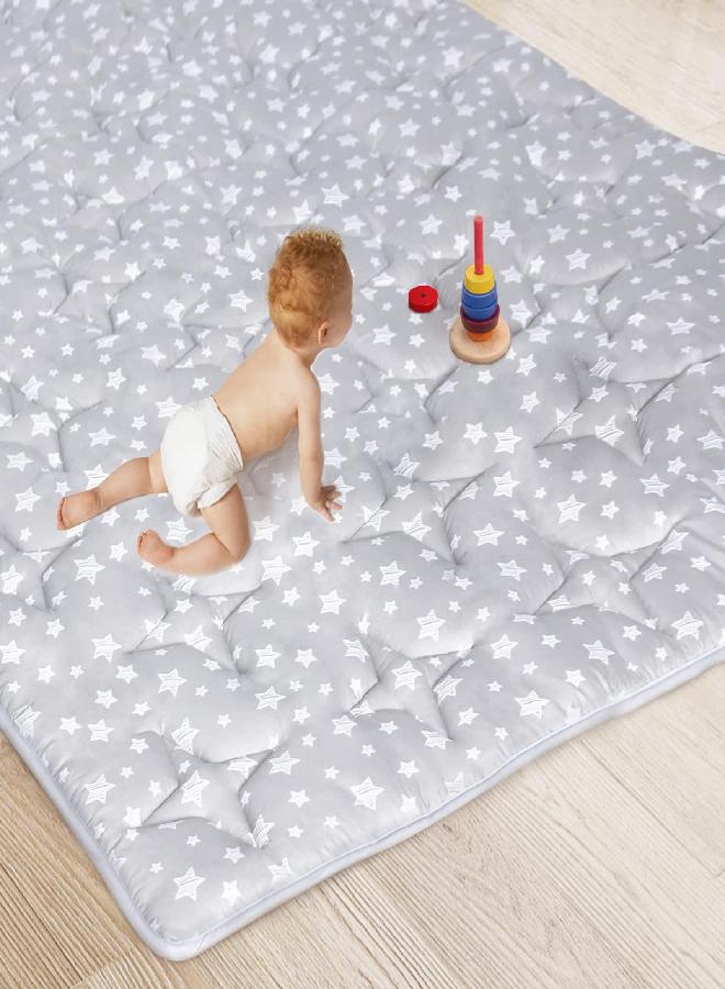 Moonsea Baby Playpen Mat, Extra Large Thick Playmat, Non Slip Cushioned Baby Play Mat for Playing 79x63 Inches, One-Piece Baby Floor Mat for Babies, Toddlers - Image 1