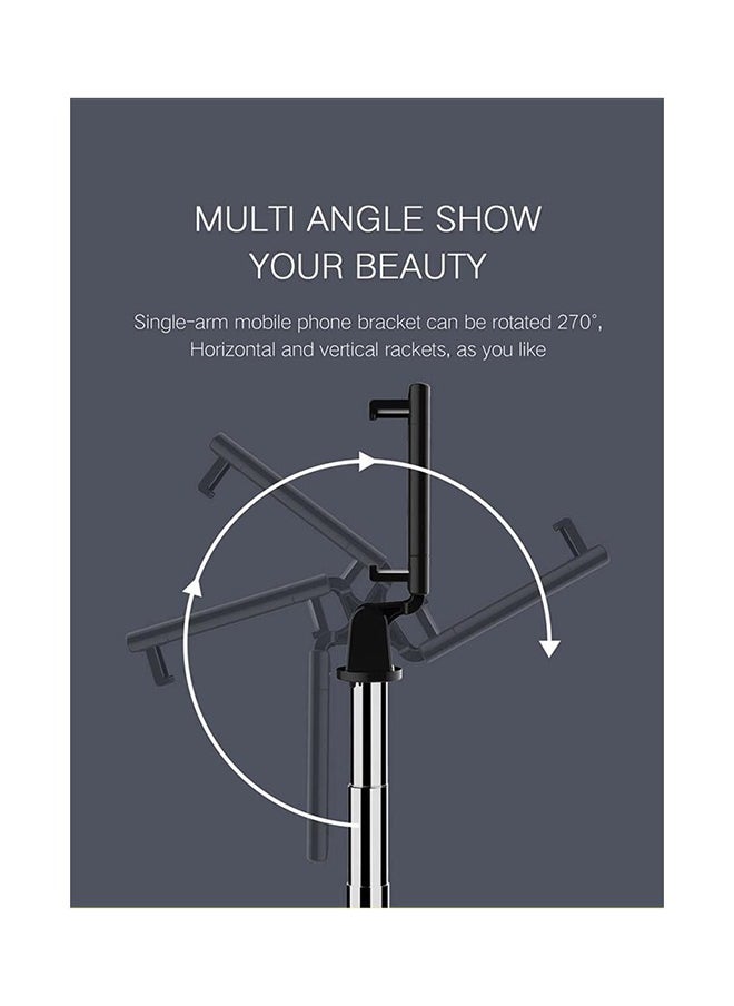 Generic - 5-Section Extendable Mini Selfie Stick/Tripod Stand With Remote - Image 1