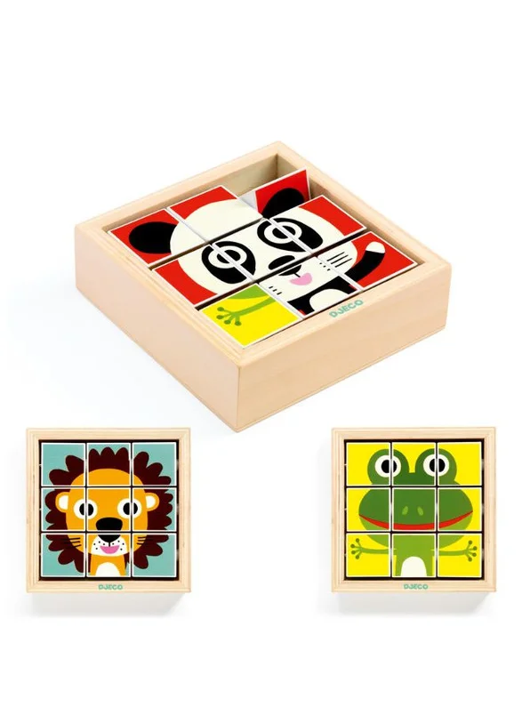 DJECO Wooden Block Tournanimo Puzzle