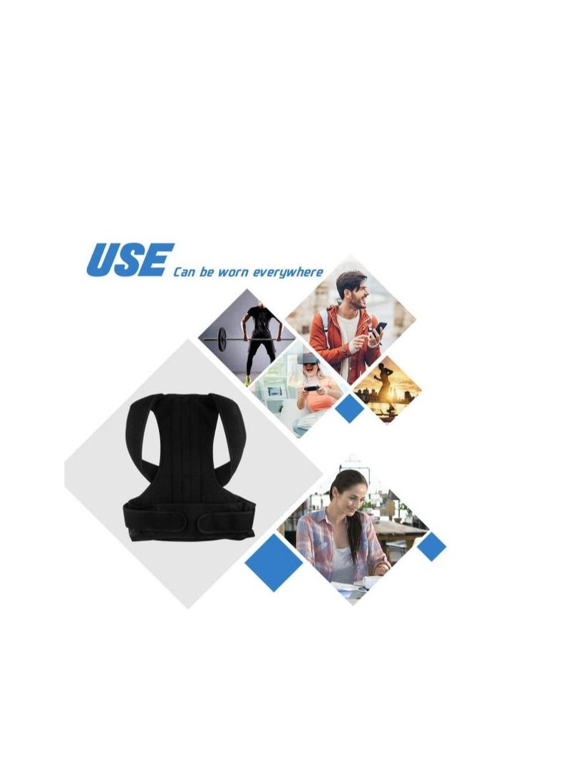 AS SEEN ON TV - Adjustable Upper Back Brace Neck Back and Shoulder Pain Relief Posture Corrector Pain Relief Support XL - Image 1