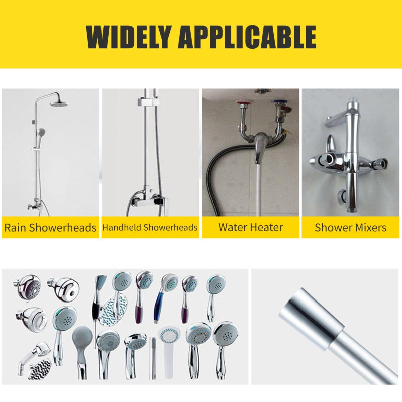 Shower Hose: 360° Anti-Kink Explosion-Proof PVC Braided Hose With Copper Core Interface - G1/2 Standard Connector, Flexible Leakproof Hose for Bathroom Shower Heads & Bathtub Mixers - Image 3