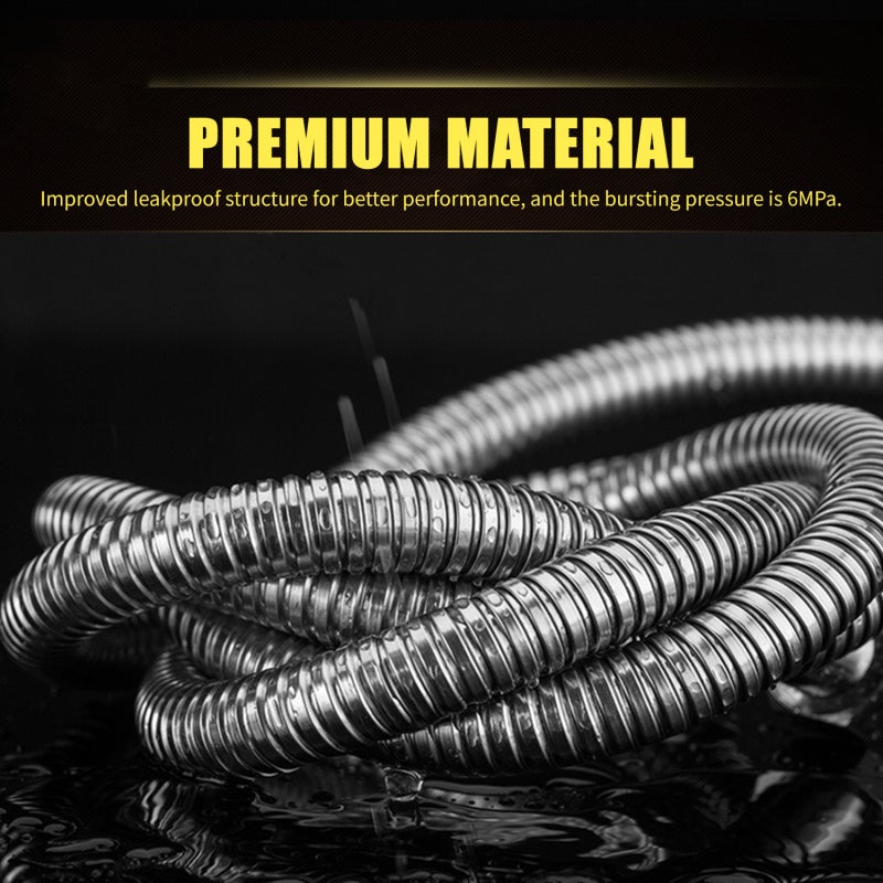 Shower Hose: 360° Anti-Kink Explosion-Proof PVC Braided Hose With Copper Core Interface - G1/2 Standard Connector, Flexible Leakproof Hose for Bathroom Shower Heads & Bathtub Mixers - Image 5