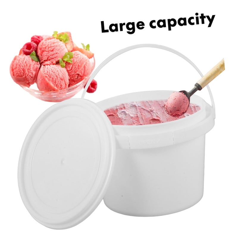 حاويات آيس كريم قابلة لإعادة الاستخدام مع أغطية، 10 قطع، صناديق تخزين بلاستيكية خالية من مادة BPA للمجمد - Image 4