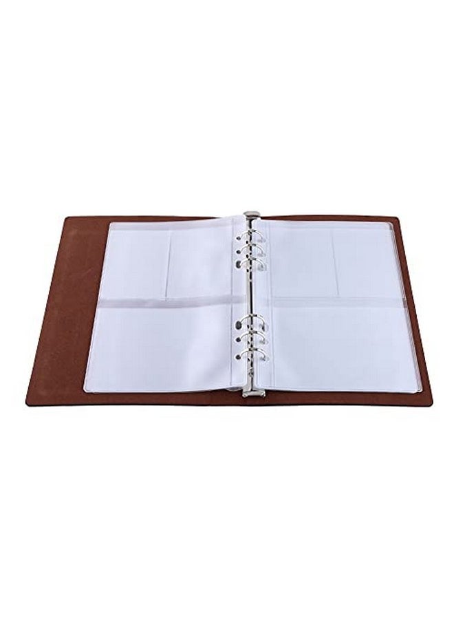 Walfront - 10 Sheet A5 Size Cutting Embossing Dies Stamps Storage Scrapbooking Leather Storage Book Stencil Die Cutter Holder Template Storage Container Synthetic Leather Album Book Diy (Three Grid) - Image 1