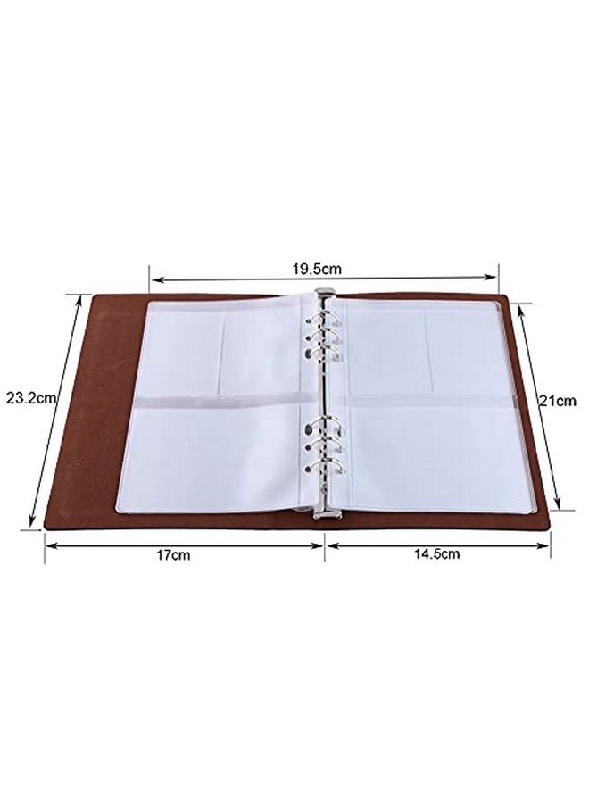 Walfront - 10 Sheet A5 Size Cutting Embossing Dies Stamps Storage Scrapbooking Leather Storage Book Stencil Die Cutter Holder Template Storage Container Synthetic Leather Album Book Diy (Three Grid) - Image 1