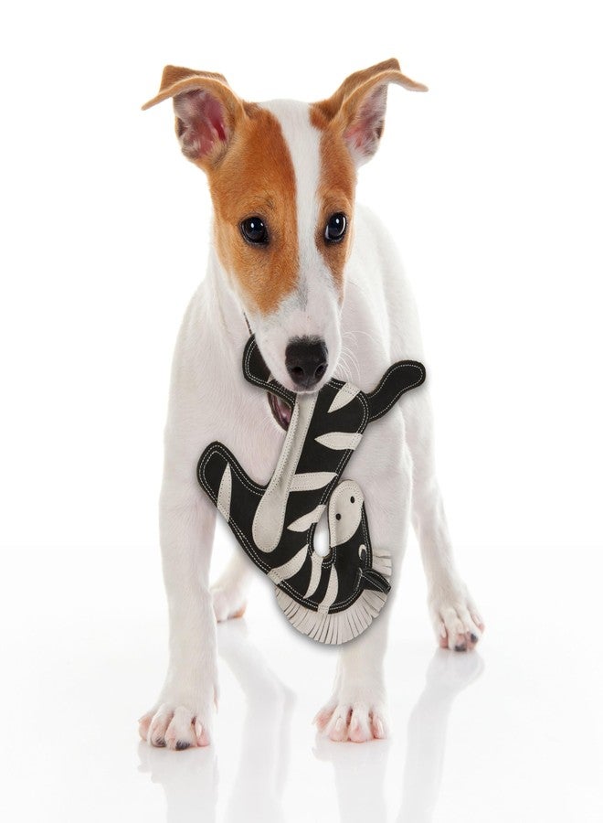 SPOT Dura-Fused Colors Jungle - Colorful Leather Dog Toys with Squeaker, Made with Real Leather and Jute Fabric, Durable Stuffed Toy for Dogs and Puppies, 11in, Style May Vary (Elephant, Zebra, Boar) - Image 1