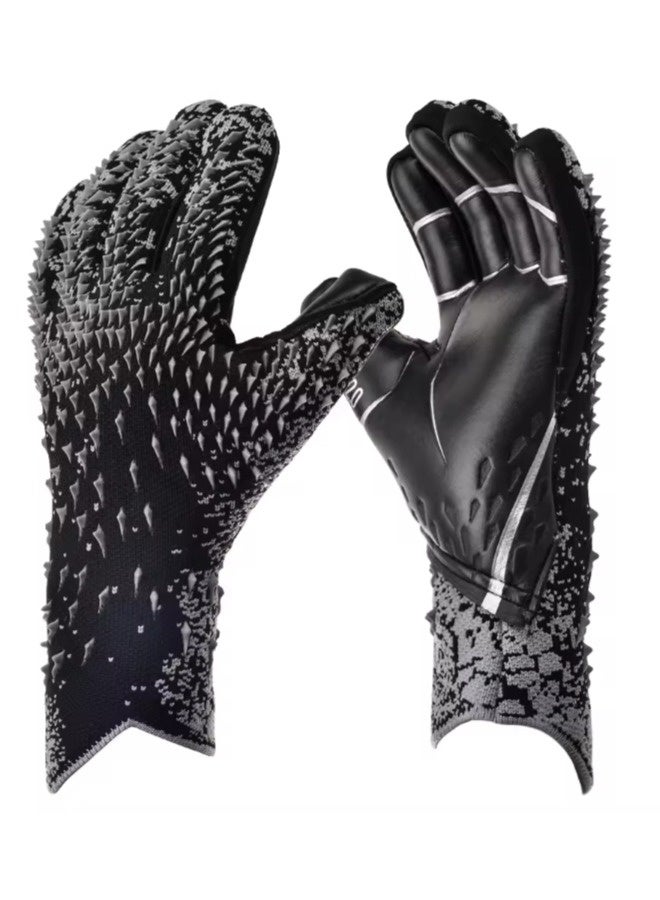 شيبشيب قفازات حارس مرمى كرة القدم بتصميم محبوك غير خانق قفازات تدريب حارس المرمى بقبضة قوية مضادة للانزلاق وقابلة للتنفس للشباب والبالغين - Image 1