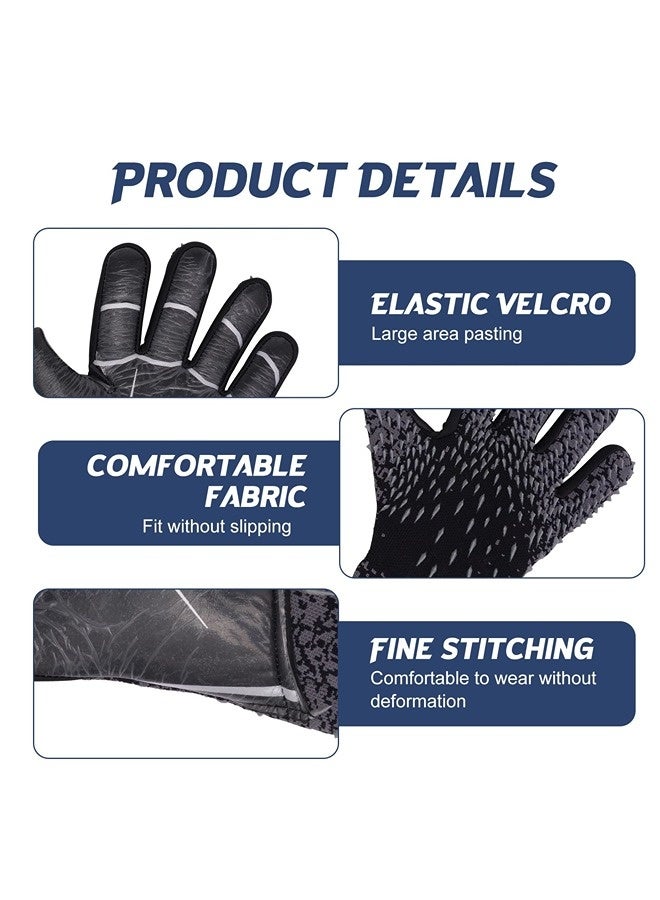 شيبشيب قفازات حارس مرمى كرة القدم بتصميم محبوك غير خانق قفازات تدريب حارس المرمى بقبضة قوية مضادة للانزلاق وقابلة للتنفس للشباب والبالغين - Image 3