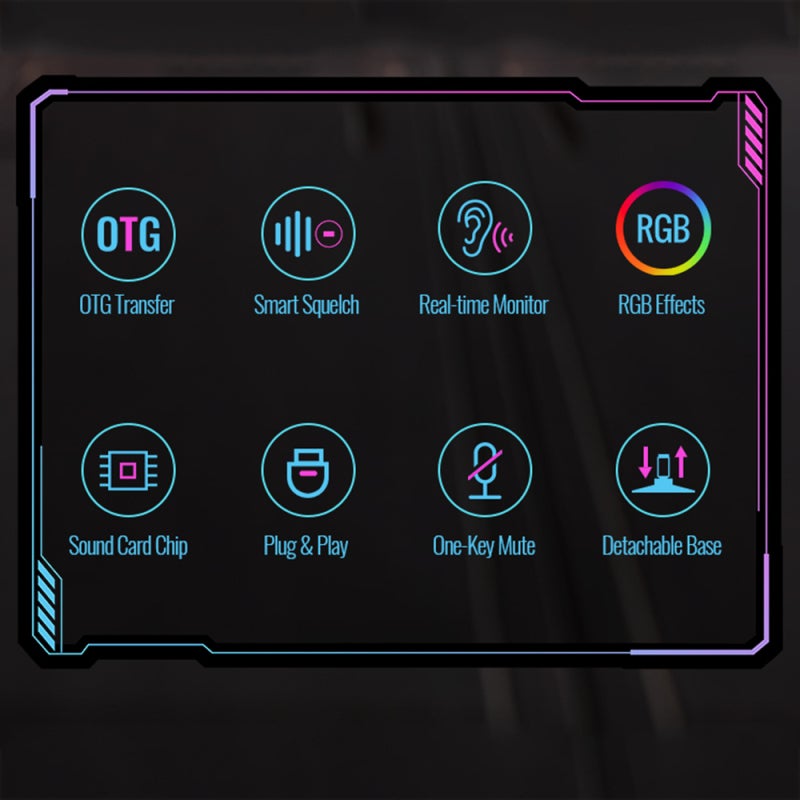 TAKSTAR USB Digital Microphone with Professional Sound Card Plug Play Compatible with iOS Android Windows - OTG Lossless Recording Condenser Capsule Cardioid Pickup Mute Monitor Noise Reduction RGB Light Comp - Image 3