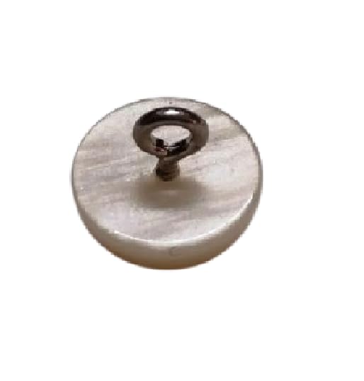 Bhavya Enterprises Bhavya Enterprises Small Size Sewing Shank Buttons Flat Top Colour Available 18mm White Pack of 100  - Image 2