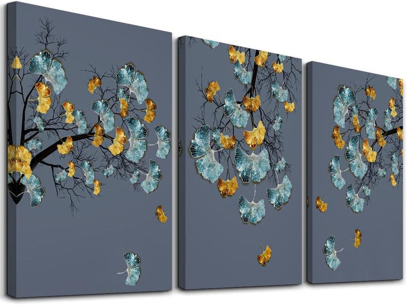 Lapremoly Abstract Plant Canvas Wall Art - 3 Piece Set - Image 1