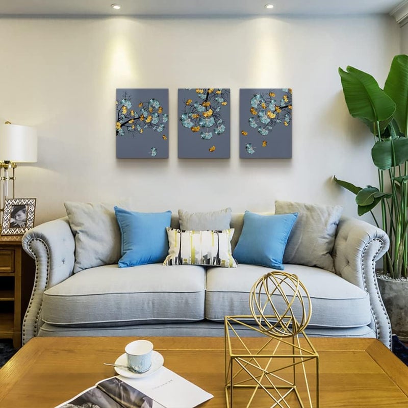 Lapremoly Abstract Plant Canvas Wall Art - 3 Piece Set - Image 2