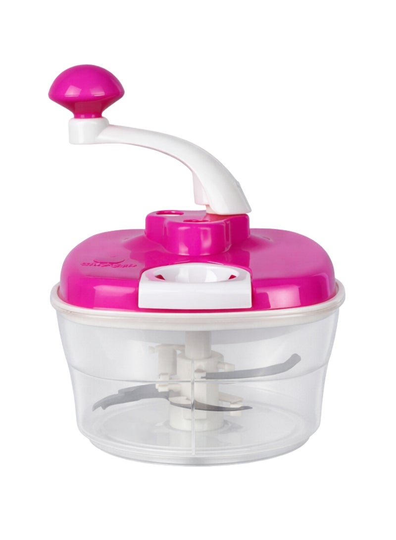 Ayda مفرمة طعام يدوية – معالج طعام صغير محمول للخضروات والبصل والثوم واللحم والمكسرات، وردي