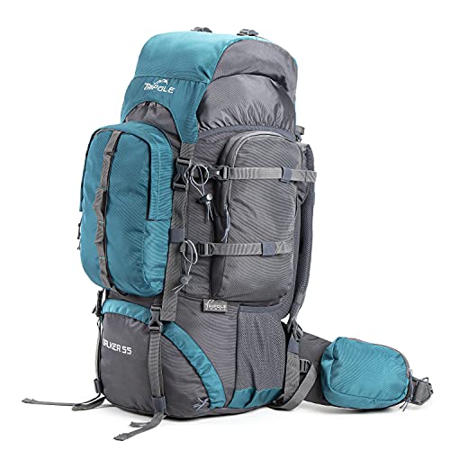 Tripole Walker 65 Litres Rucksack | Internal Frame With Metal Rod | Rain Cover | Bottom Opening | Laptop Section (Sea Green) - Image 2