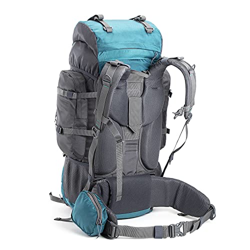 Tripole Walker 65 Litres Rucksack | Internal Frame With Metal Rod | Rain Cover | Bottom Opening | Laptop Section (Sea Green) - Image 4