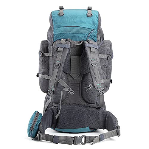 Tripole Walker 65 Litres Rucksack | Internal Frame With Metal Rod | Rain Cover | Bottom Opening | Laptop Section (Sea Green) - Image 3