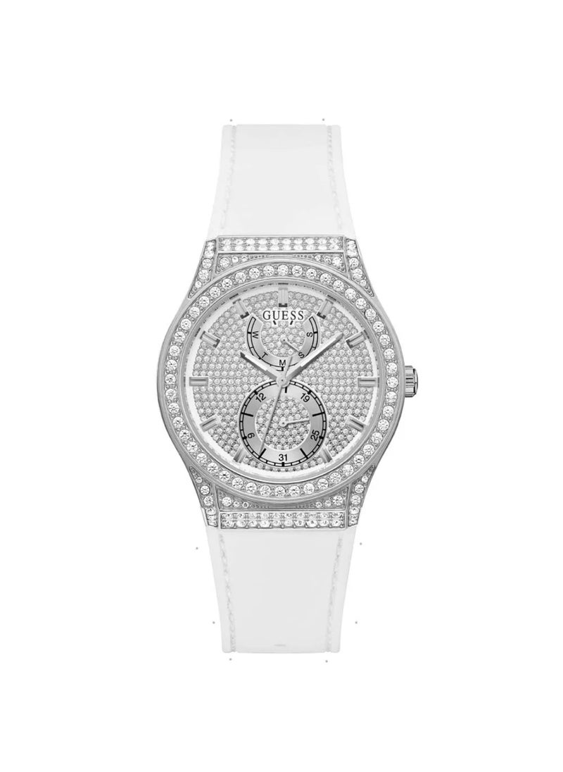 GUESS - Guess Womens Multi-function White Strap Princess Watch - GW0439L1 - Image 1