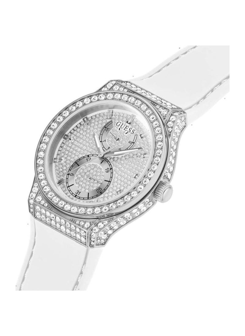 GUESS - Guess Womens Multi-function White Strap Princess Watch - GW0439L1 - Image 1