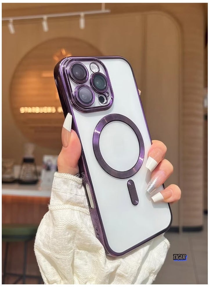 TIGER iPhone 16 Pro Max Magnetic Case – Compatible with MagSafe, Built-in Camera Protector, Soft TPU Anti-Scratch, Shockproof Slim Clear Case for iPhone 16 Pro Max (6.1 Inch) – Durable, Lightweight Protection - Image 2