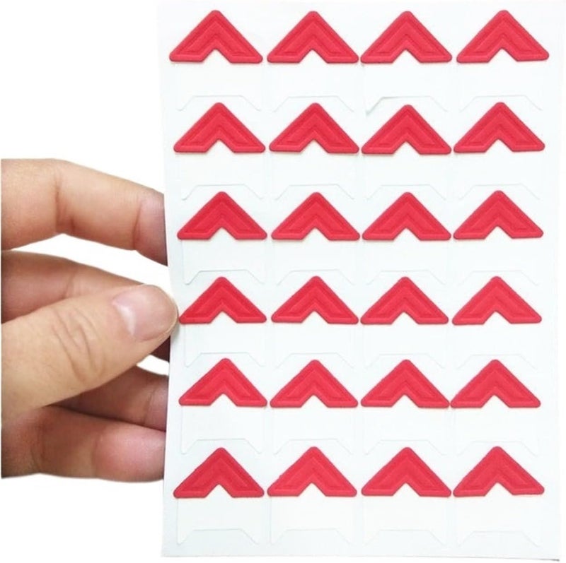 Photo Corners Self Adhesive 10Sheets Corner Stickers DIY Vintage Kraft Paper Frame Scrapbook Self-Adhesive Photo Sticker(Red) - Image 1