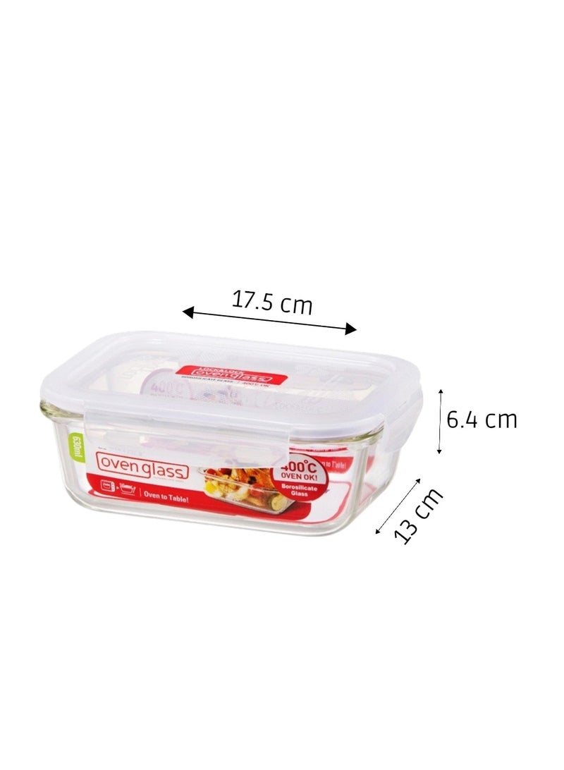 LocknLock Oven Glass Food Container 630ml (PACK of 2) – Airtight, Leakproof & Heat-Resistant - Image 2