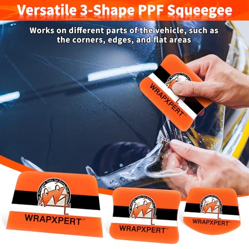 WRAPXPERT Window Tint Tools Kit for Windshield/Quarter/Rear Window Film Install and Clean, 12PCS Set Includes Window Tint Squeegee, PPF Squeegee, Utility Knives, Metal Trimming Scraper, Gloves - Image 3