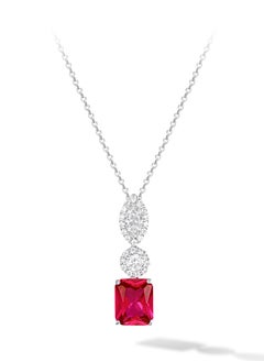 AWNL AWNL Women's Necklace with 925 Sterling Silver and Wine Red CZ-Diamond,Eternal Love Pendant Gift for Women Wife Girlfriend  - Image 1
