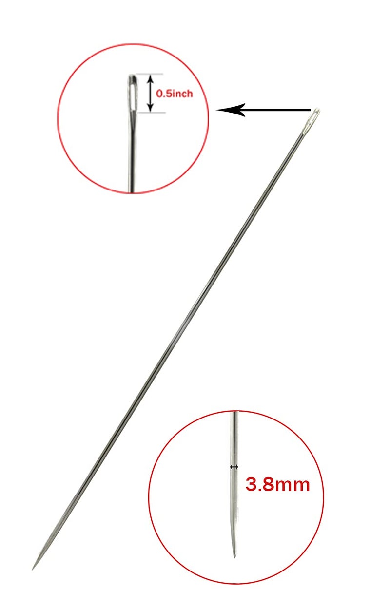 MJMP 10" Upholstery Large Eye Long Needle Apply to Home or Work Hand Sewing Tapestry Embroidery. (10 INCH) - Image 2