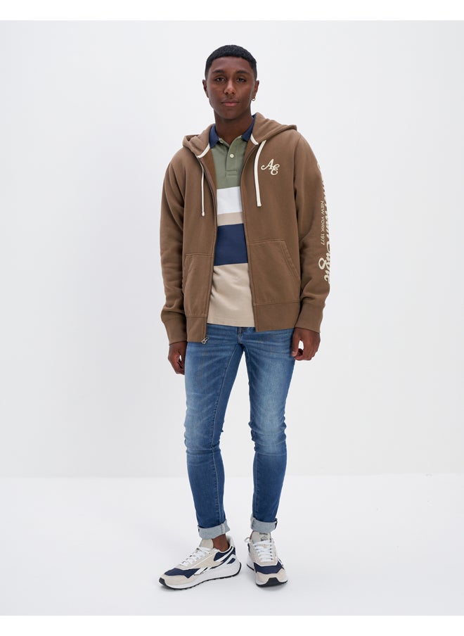 American Eagle - AE Graphic Zip-Up Hoodie - Image 1