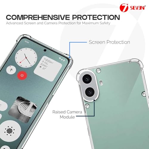 7-Seven 7SEVEN® Back Cover for CMF by Nothing Phone 1 Transparent Mobile Back Case Shock Proof Design Camera Edges Protection Crystal Clear Phone Case Silicon Soft TPU and Flexible Bumper Phone Cover - Image 4