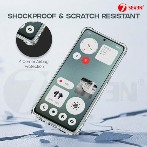 7-Seven 7SEVEN® Back Cover for CMF by Nothing Phone 1 Transparent Mobile Back Case Shock Proof Design Camera Edges Protection Crystal Clear Phone Case Silicon Soft TPU and Flexible Bumper Phone Cover - Image 5
