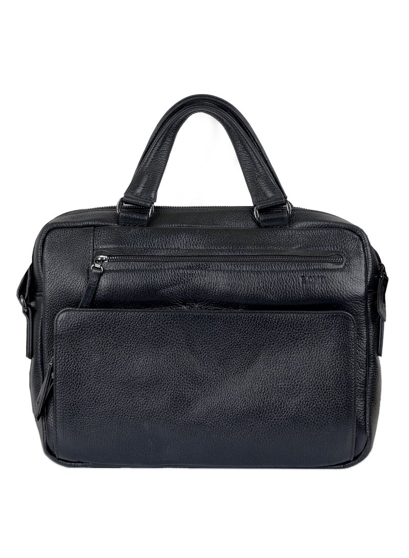 Bond Leather Laptop Bag Black - 1424 - Image 1