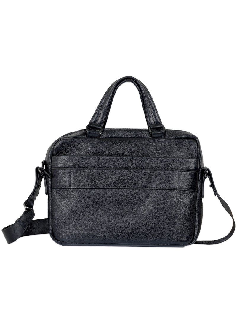 Bond Leather Laptop Bag Black - 1424 - Image 2
