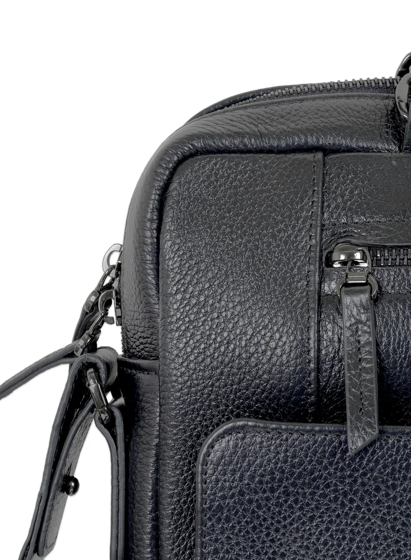 Trucare  Bond Leather Laptop Bag Black - 1424  | Best Price UAE