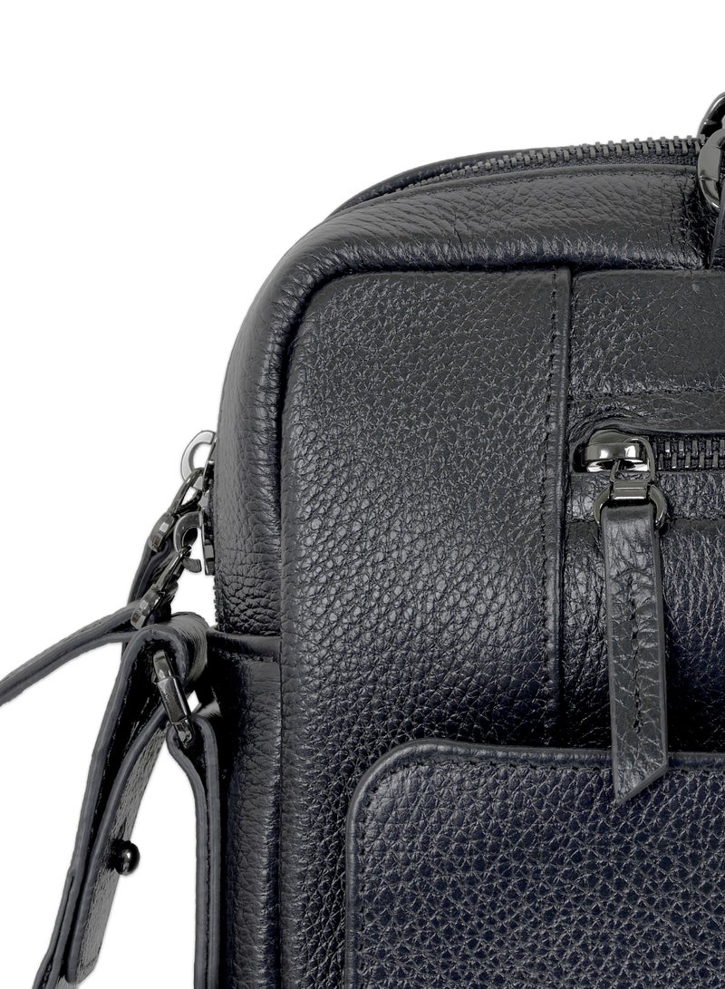 Bond Leather Laptop Bag Black - 1424 - Image 4