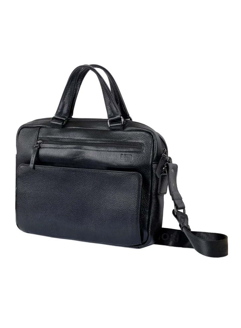 Trucare  Bond Leather Laptop Bag Black - 1424  | Best Price UAE