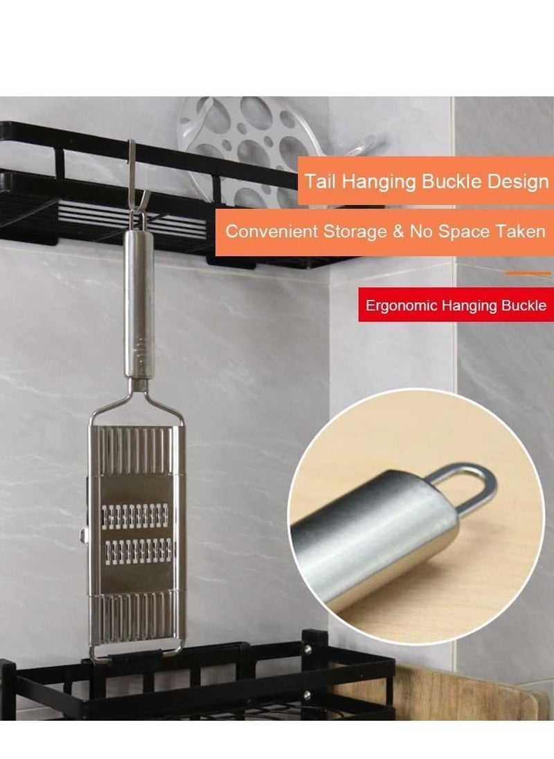Y&D Multipurpose Grater, Handheld 4 Adjustable Blades Set Stainless Steel, For Kitchen Tools Slicer, Lemon, Nutmeg, Chocolate, Vegetables, Fruits  - Image 2