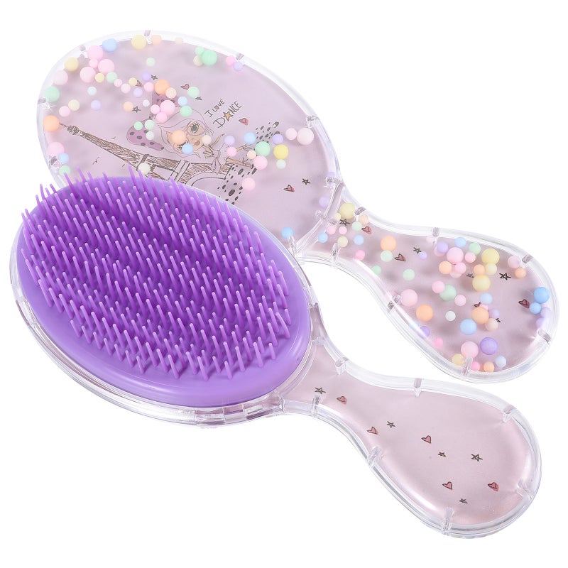 4 pcs Portable Hair Brush Girl Hair Detangling Hair Brush Cute Hair Brush for Travel - Image 4
