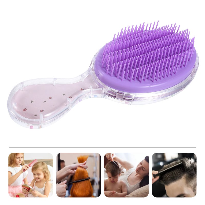 4 pcs Portable Hair Brush Girl Hair Detangling Hair Brush Cute Hair Brush for Travel - Image 3