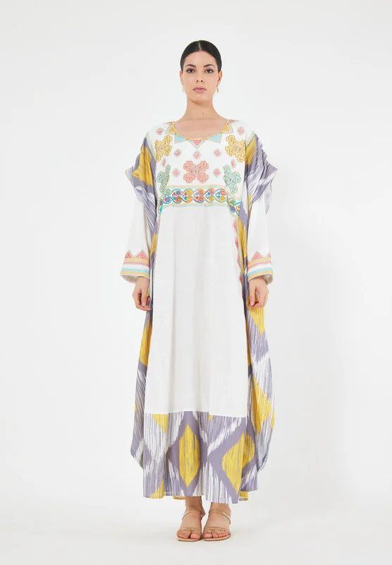 Thouq Tiered Sleeve Embroidered Jalabiya