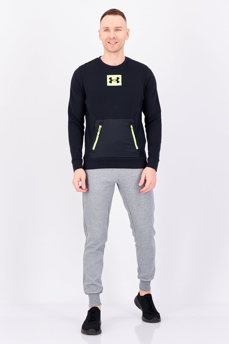 UNDER ARMOUR Men Loose Fit Long Sleeve Outdoor Sweatshirt, Black - Image 4
