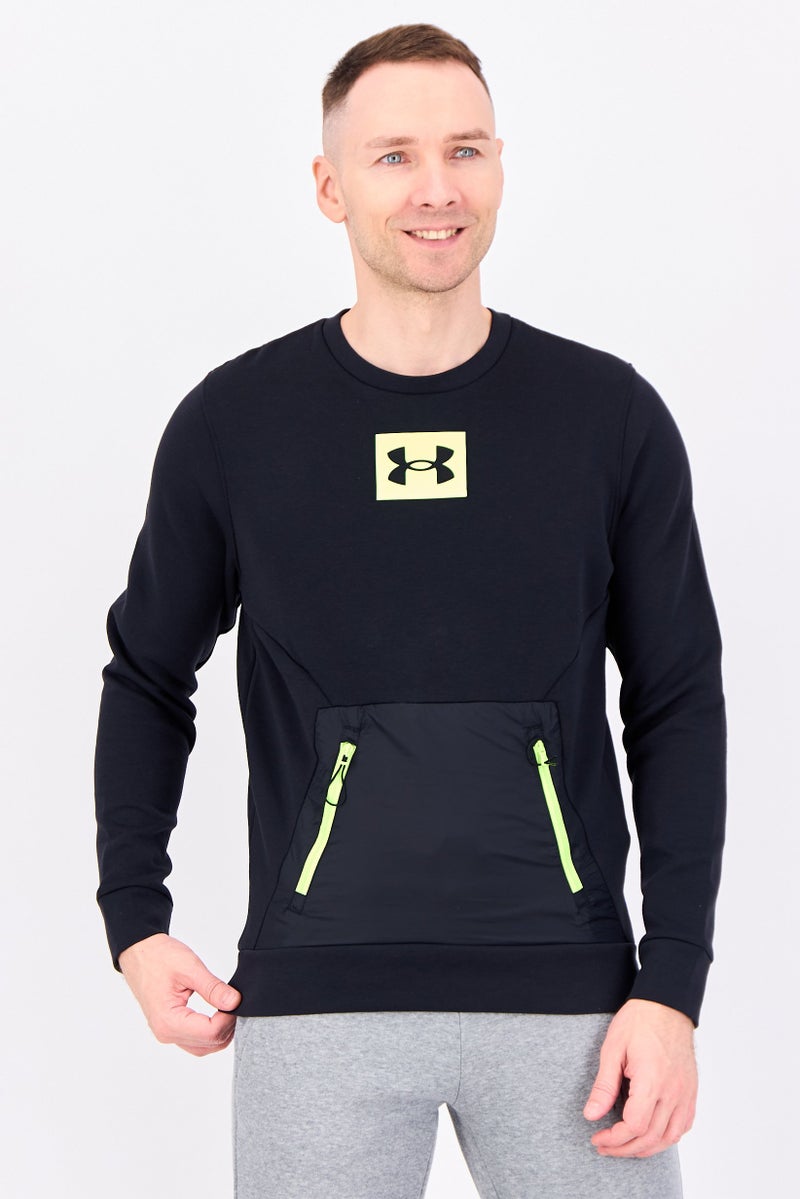 UNDER ARMOUR Men Loose Fit Long Sleeve Outdoor Sweatshirt, Black - Image 1