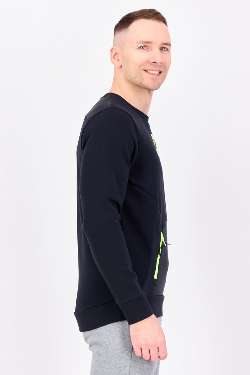 UNDER ARMOUR Men Loose Fit Long Sleeve Outdoor Sweatshirt, Black - Image 3