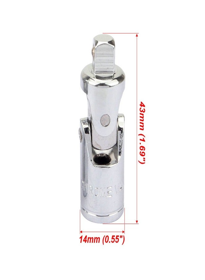 Senzeal Cr-V Steel 1/4-Inch Universal Joint Socket with 2 Inch and 4 Inch Drive Extension Bar - Image 4