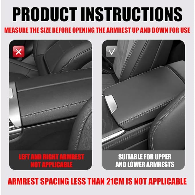 4In1 Car Console Armrest With Cup Holder Phone Storage Tissue Storage And Card Storage Memory Cotton Car Armrest Suitable For Most Cars Black With Red Trim - Image 4
