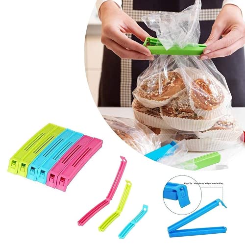 IONIX 18 Pcs-3 Different Size Plastic Food Snack Bag Pouch Clip Sealer Large, Medium, Small Plastic Snack Seal Sealing Bag Clips Vacuum Sealer, for Packet Sealing, Air Tight Clips for Packets - Image 1