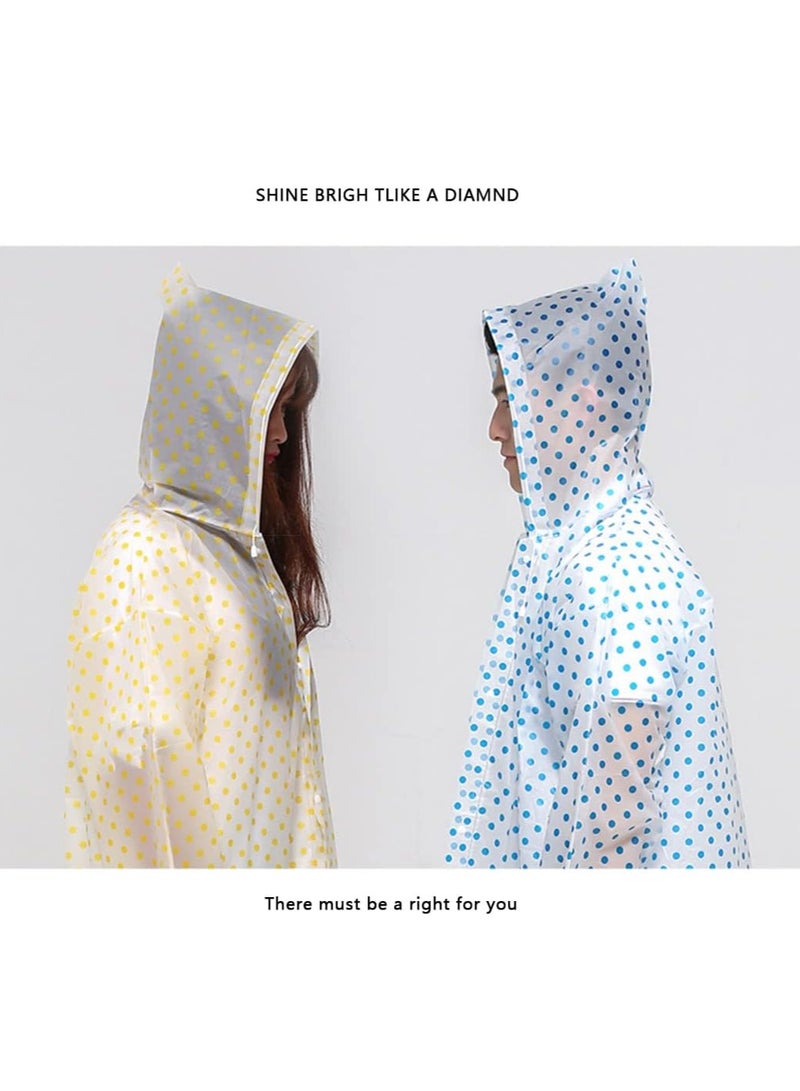 SYOSI Rain Poncho with Hood   Adult Raincoat Waterproof Rain Ponchos for Men Women, Emergency Survival Kit Outdoor Camping Hiking Travel and Theme Parks lovely and Fun Dots Print - Image 2