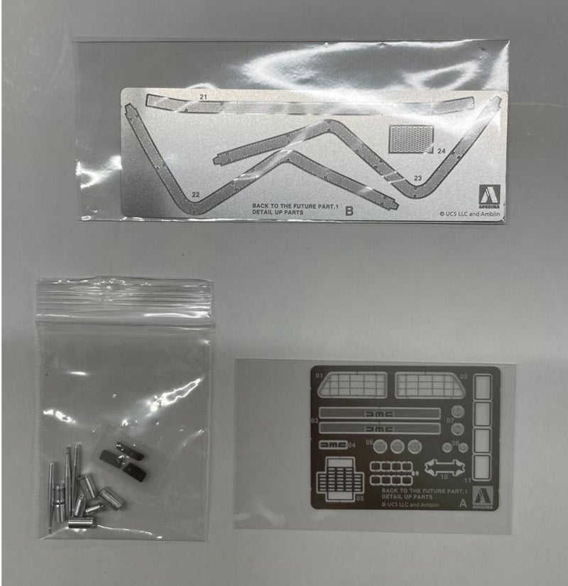 Aoshima Back to The Future: Time Machine Detail Up Parts 1:24 Scale Model Kit - Image 3