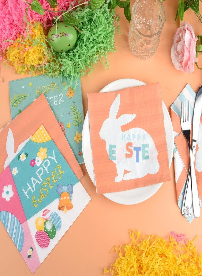 ASTARON 60 Pack Easter Napkins 3 Designs, Disposable Paper Napkins Bulk Easter Bunny and Egg Decorative Cocktail Napkins for Easter Dinner Tableware Decor Easter Party Supplies - Image 5